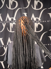 HD Knotless Full Lace w/ Human Boho Ends