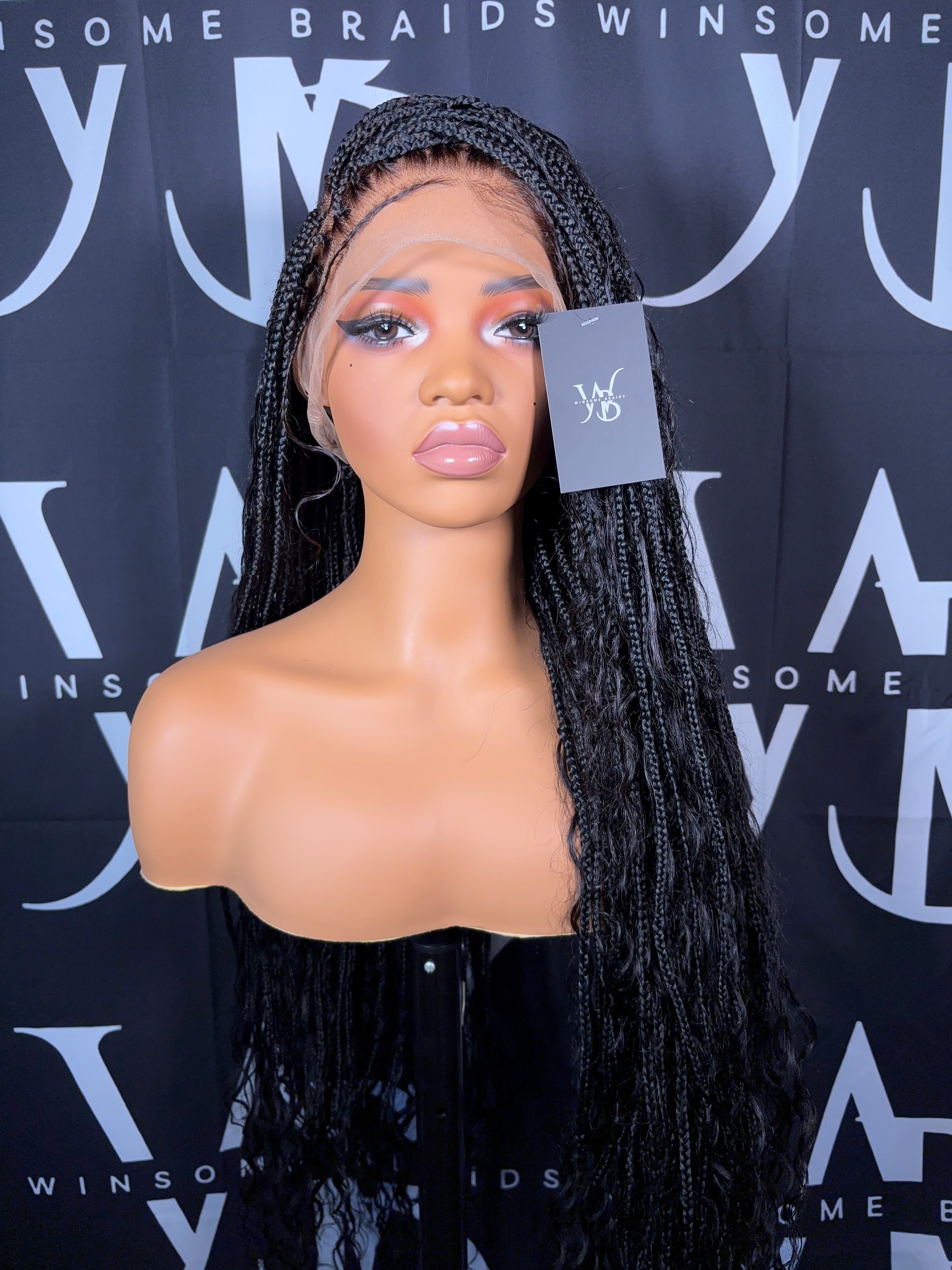 100% Human Hair Curls Boho Knotless Full Lace