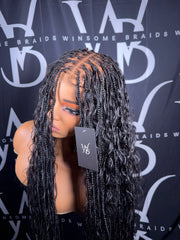 100% Human Hair Curls HD Boho Knotless Closure