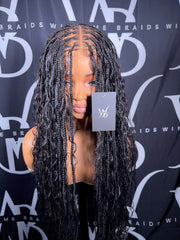100% Human Hair Curls HD Boho Knotless Closure