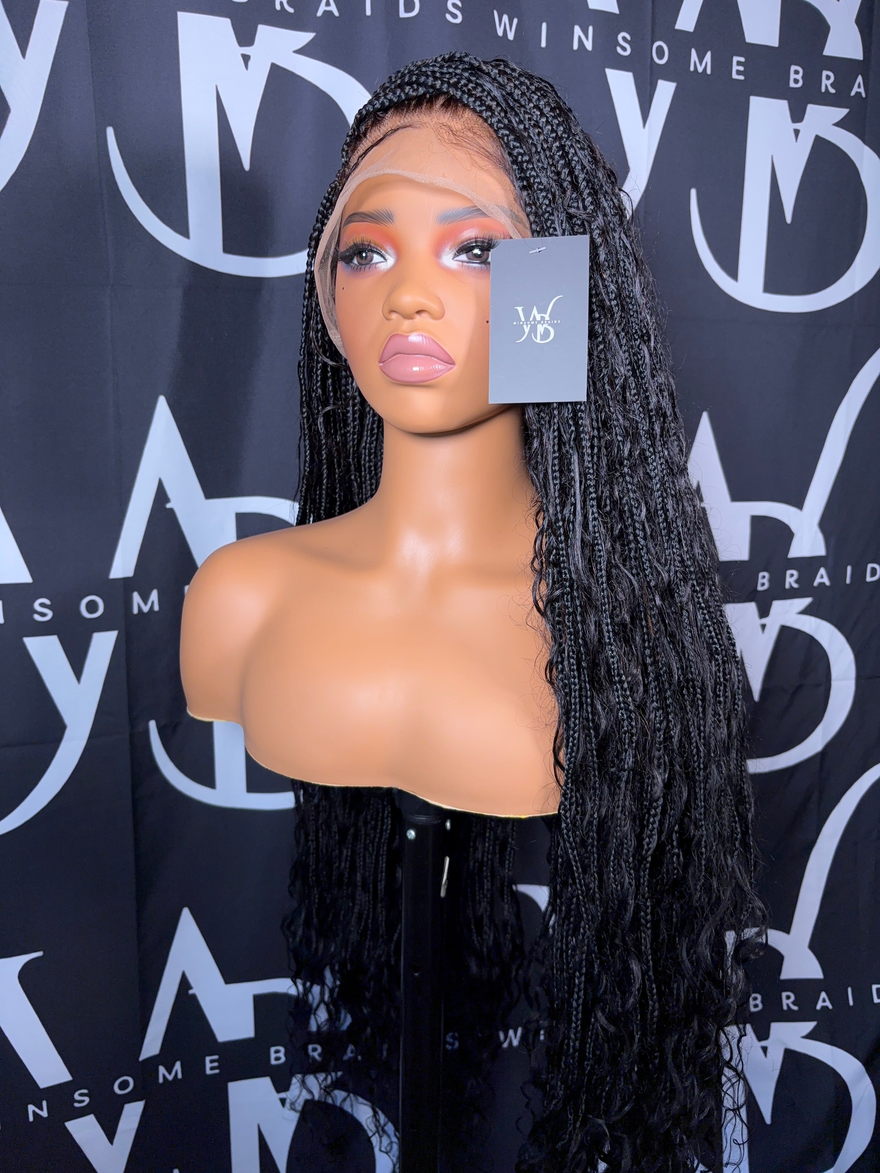 100% Human Hair Curls Boho Knotless Full Lace